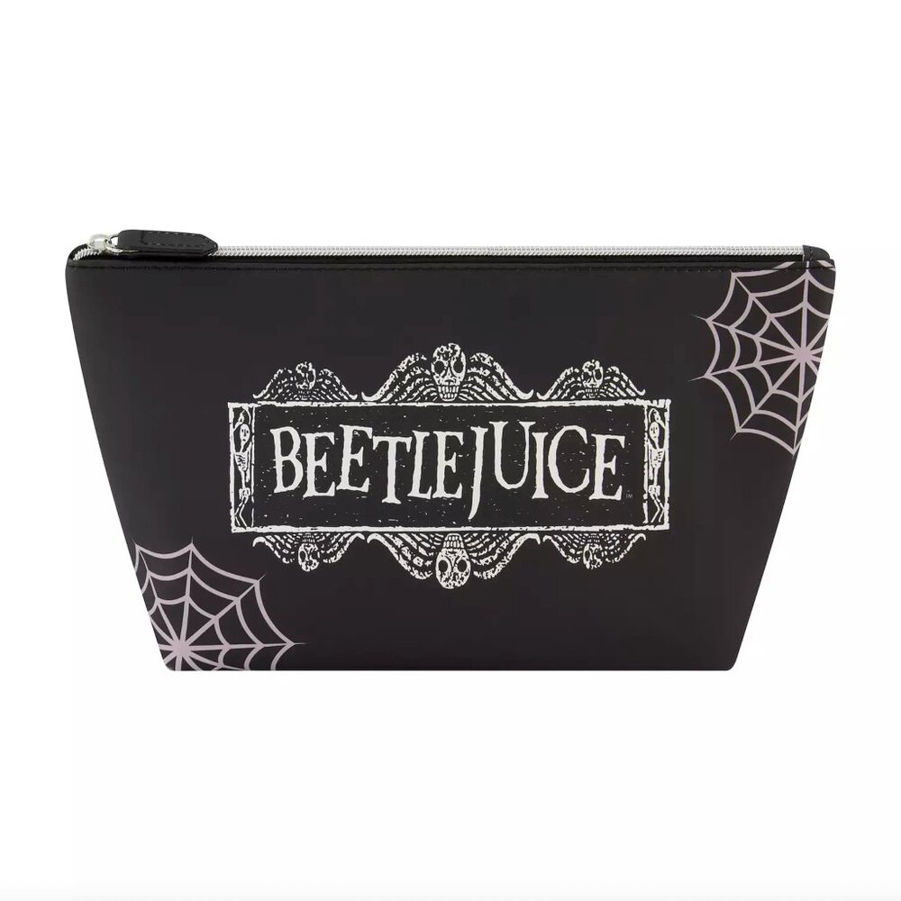 Beetlejuice Spiderweb Cosmetic Travel Bag